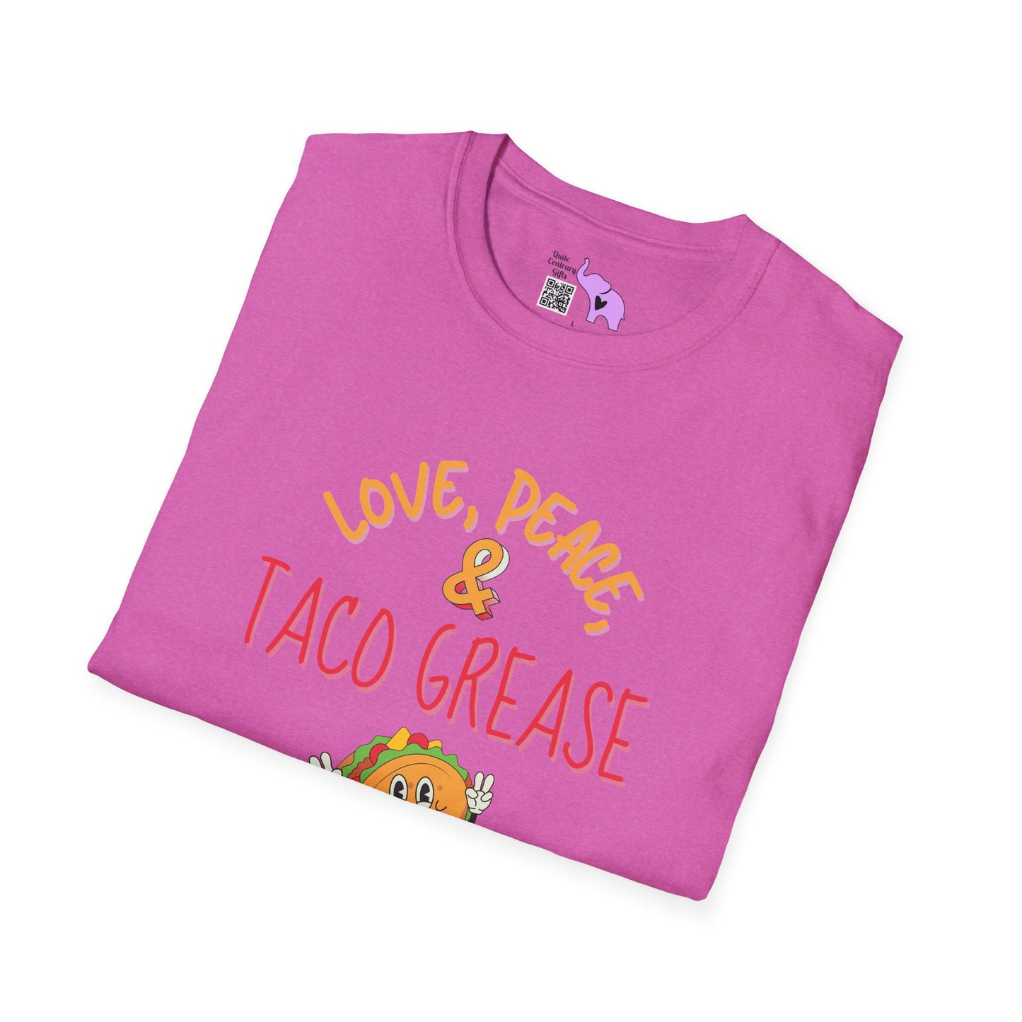Love, Peace, & Taco Grease Adult T-shirt