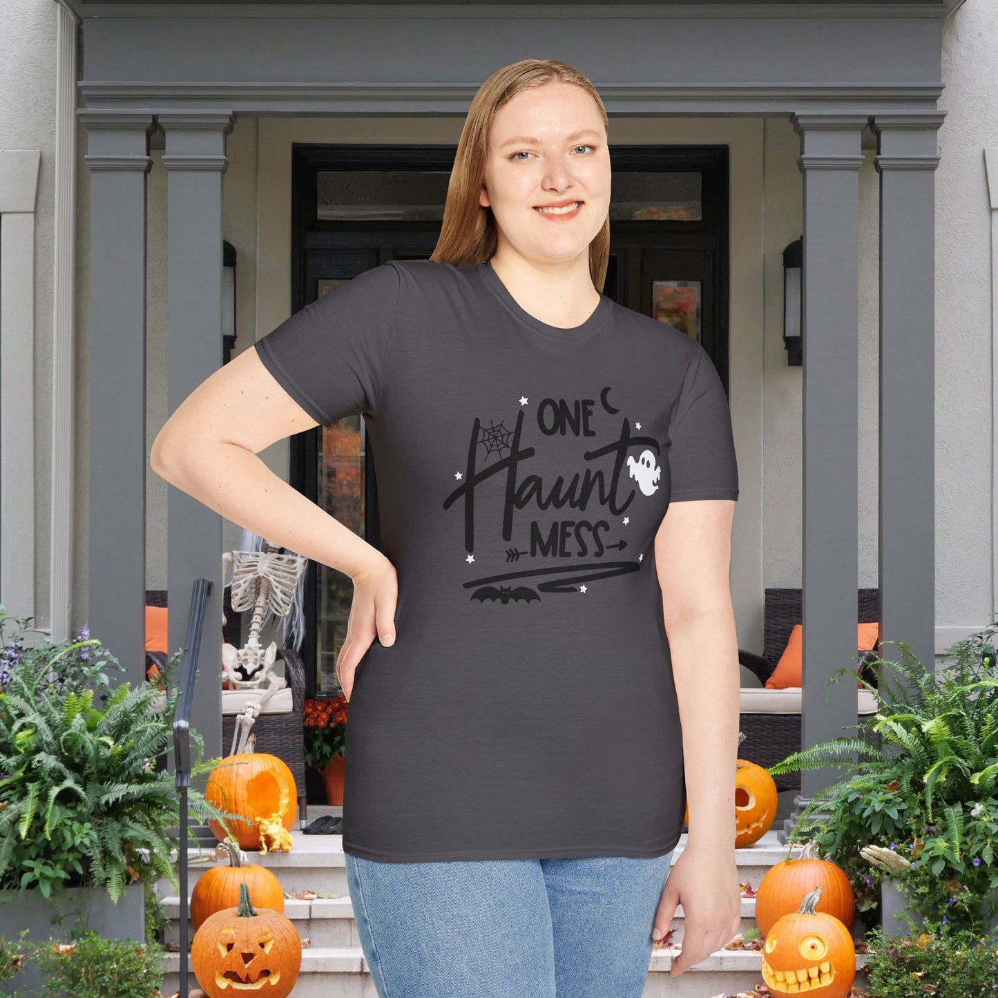 One Haunt Mess Adult T-shirt