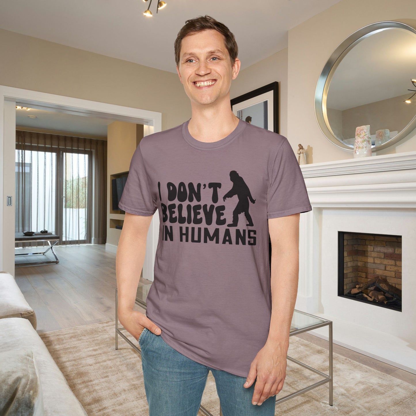 Bigfoot: I Don't Believe In Humans Adult T-shirt