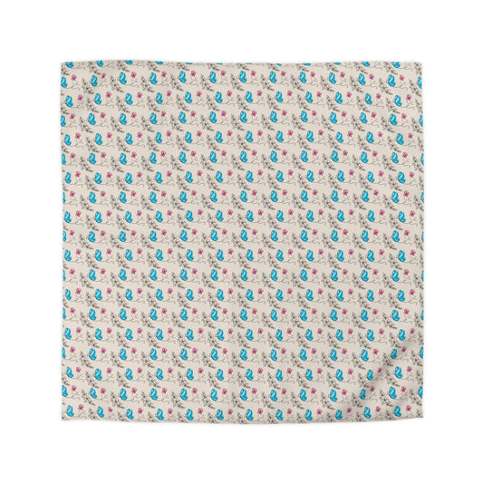 Butterfly Doodles Microfiber Duvet Cover