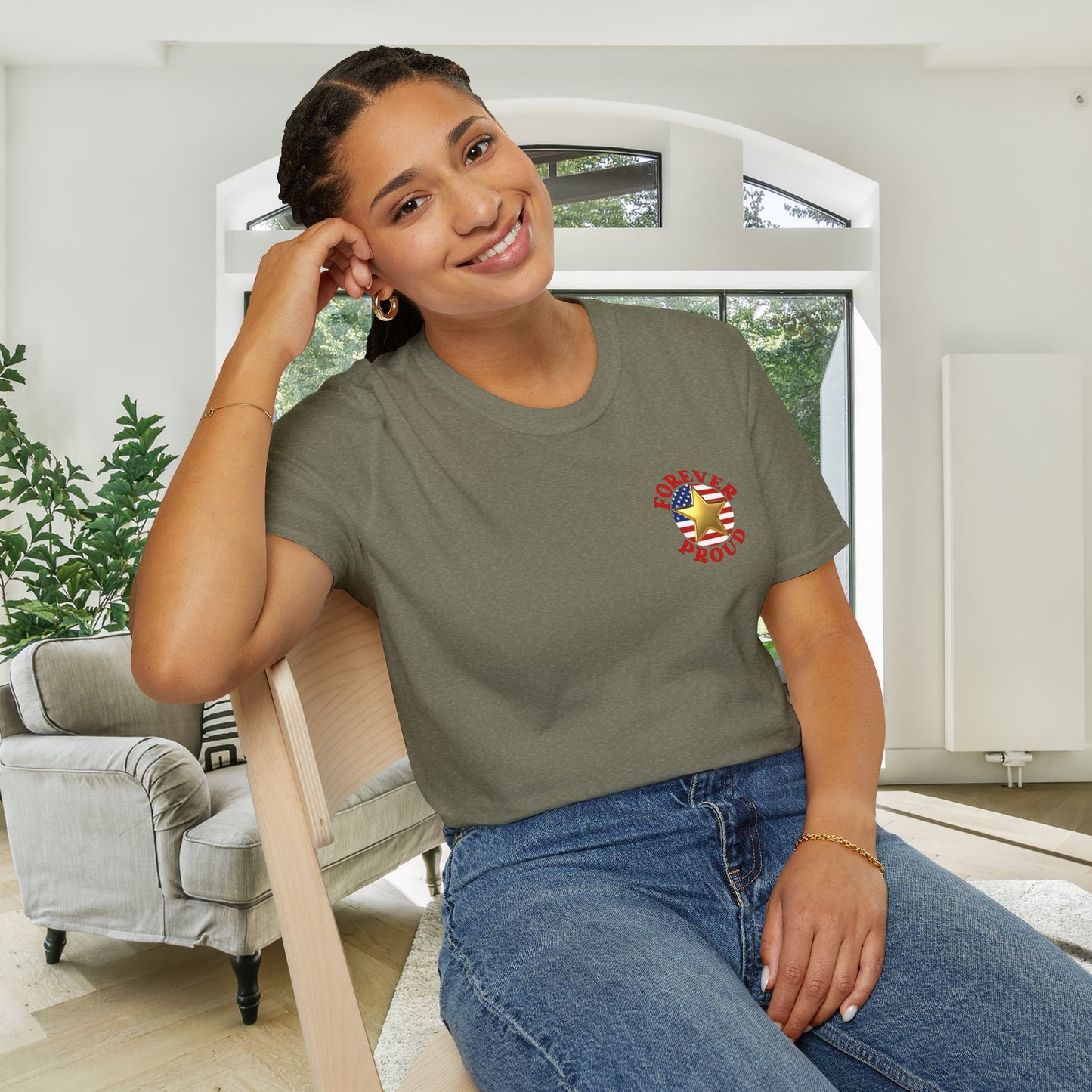 Gold Star Wife Forever Proud Adult T-shirt