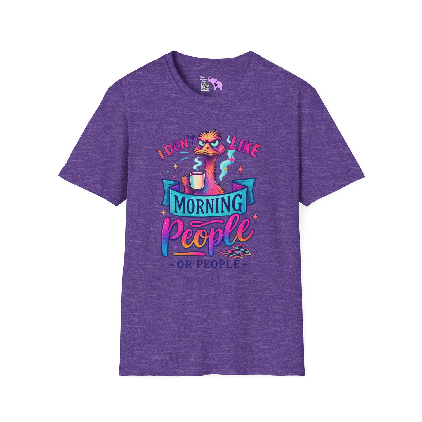 I Don't Like Morning People or People Adult T-shirt
