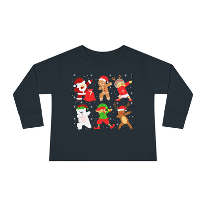 Dabbing Santa Crew Toddler Long Sleeve Tee