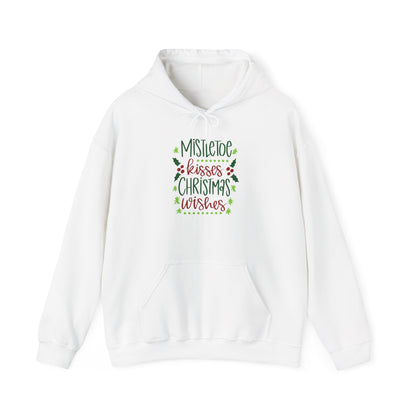 Mistletoe Kisses Christmas Wishes Heavy Blend™ Hooded Sweatshirt