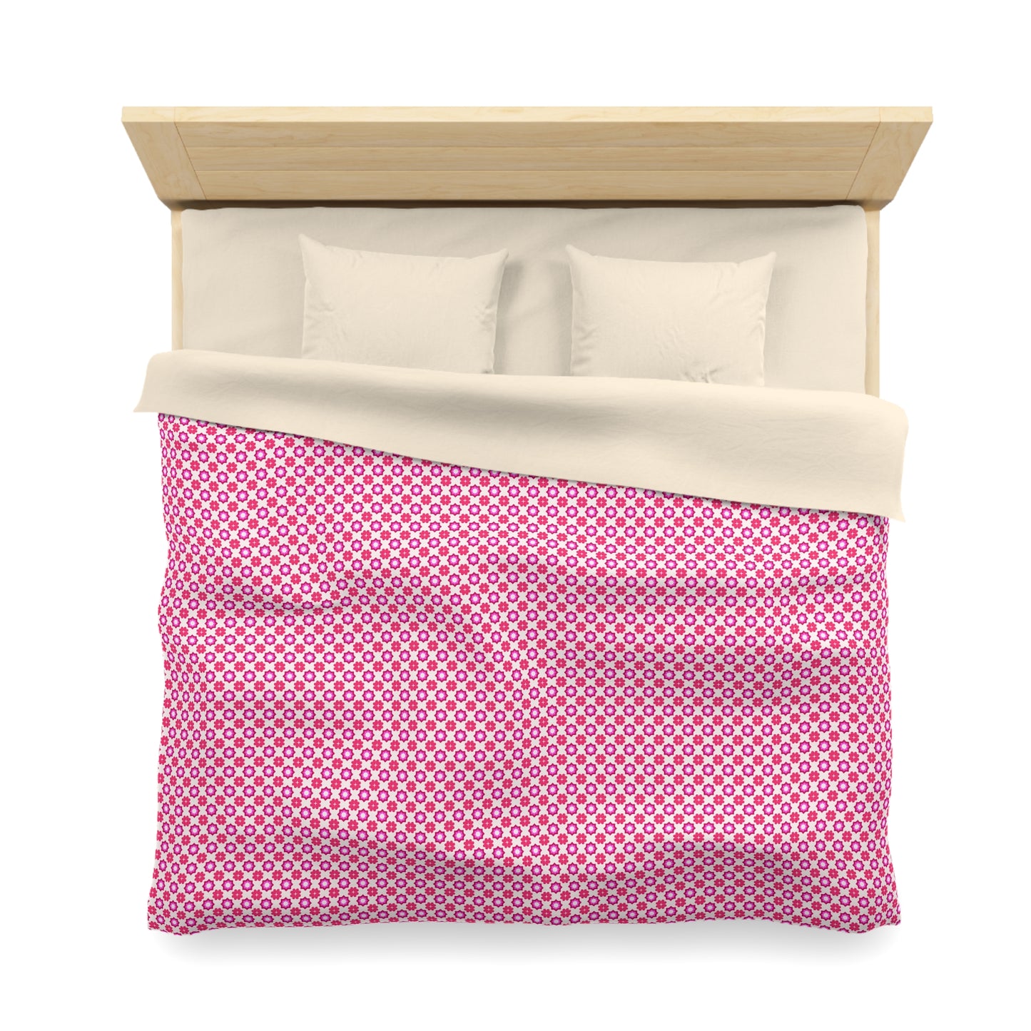 Rosy Star Garden Microfiber Duvet Cover