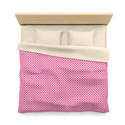 Rosy Star Garden Microfiber Duvet Cover