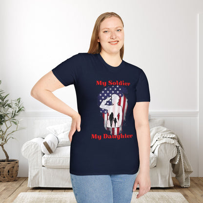 My Soldier My Daughter (Mom) Adult T-shirt