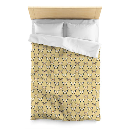 Golden Flutter Microfiber Duvet Cover