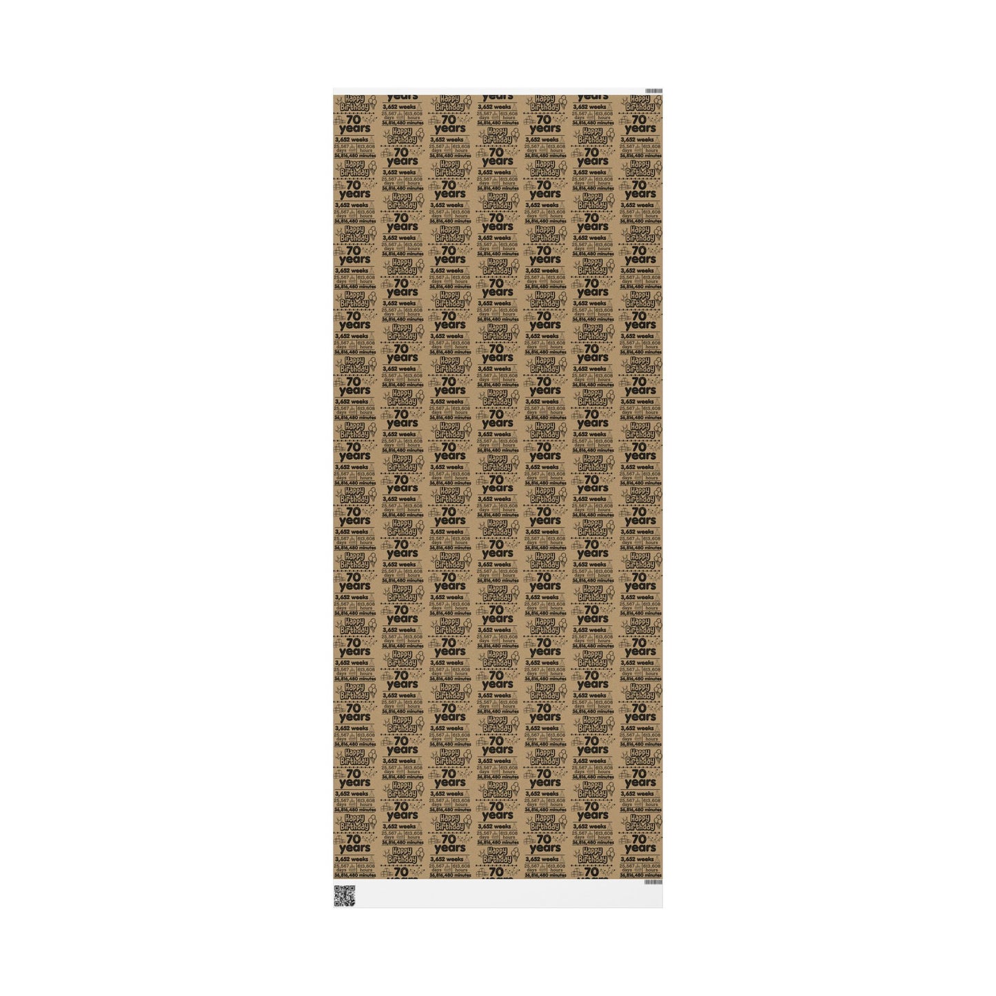 Birthday By The Numbers Wrapping Paper (Ages 41-70)