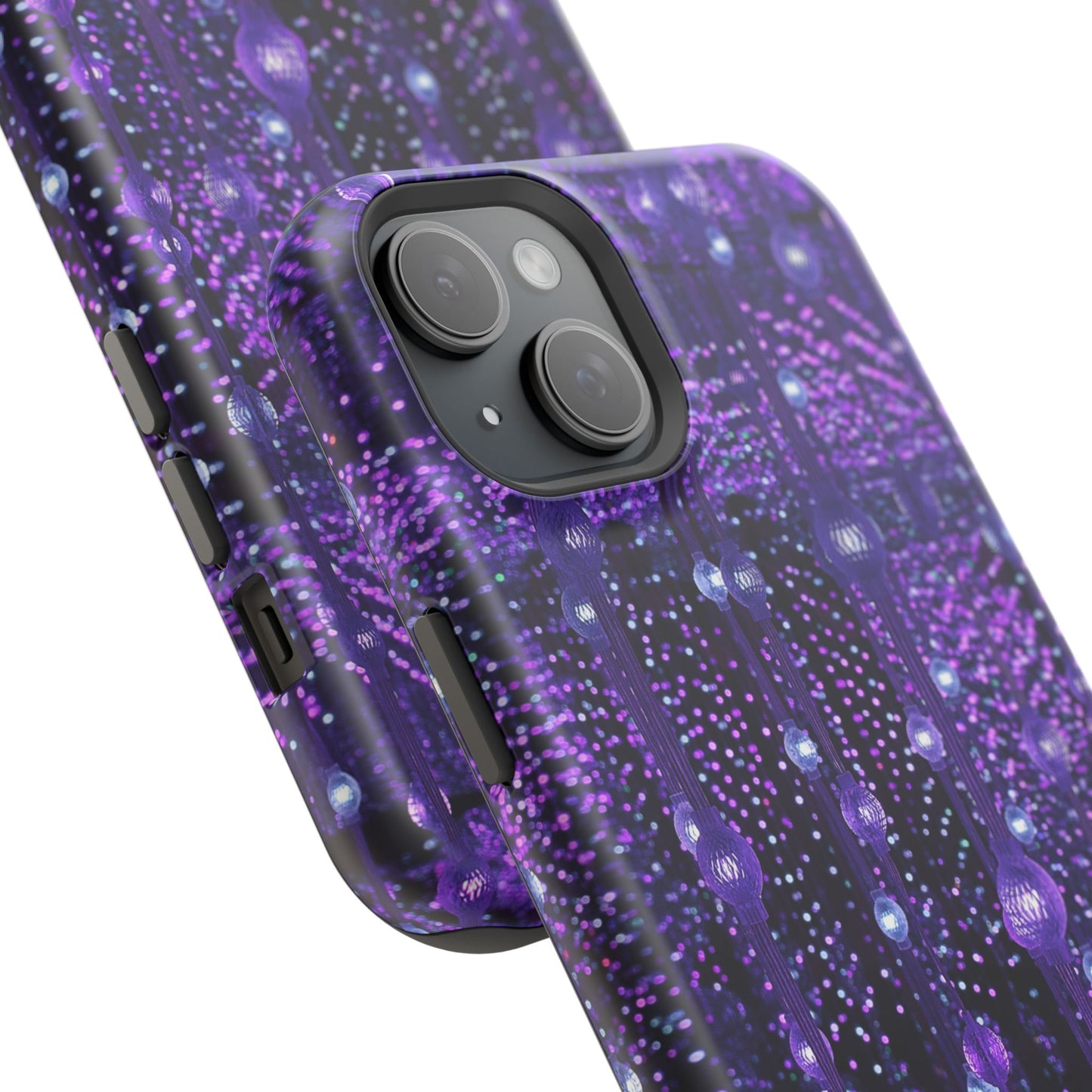 Purple Raindrops MagSafe® Compatible Tough Case for iPhone