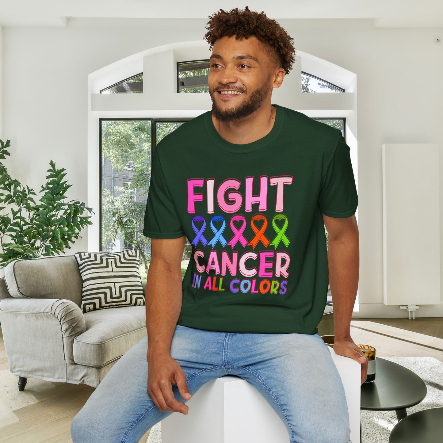 Fight Cancer in All Colors 6 Adult T-shirt