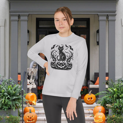 Whiskers at Witching Hour Youth Long Sleeve Tee