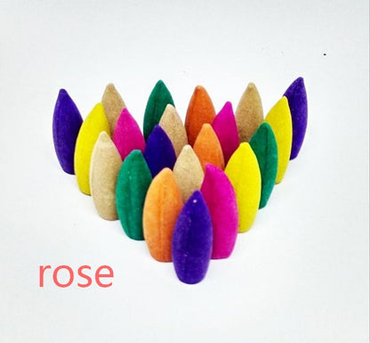 Variety Backflow Incense Cones Green Tea, Jasmine, Lavender, Lily, Rose, Sandalwood