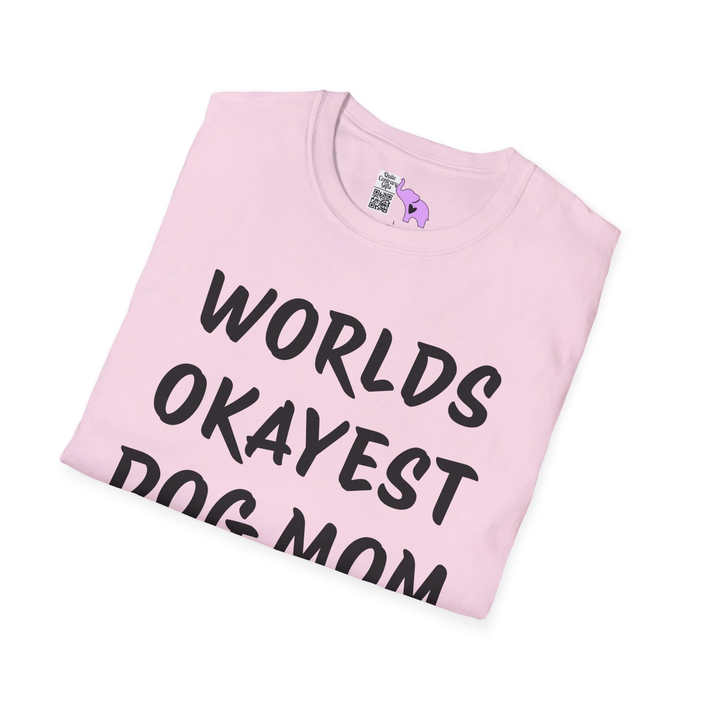 Worlds Okayest Dog Mom Adult T-shirt