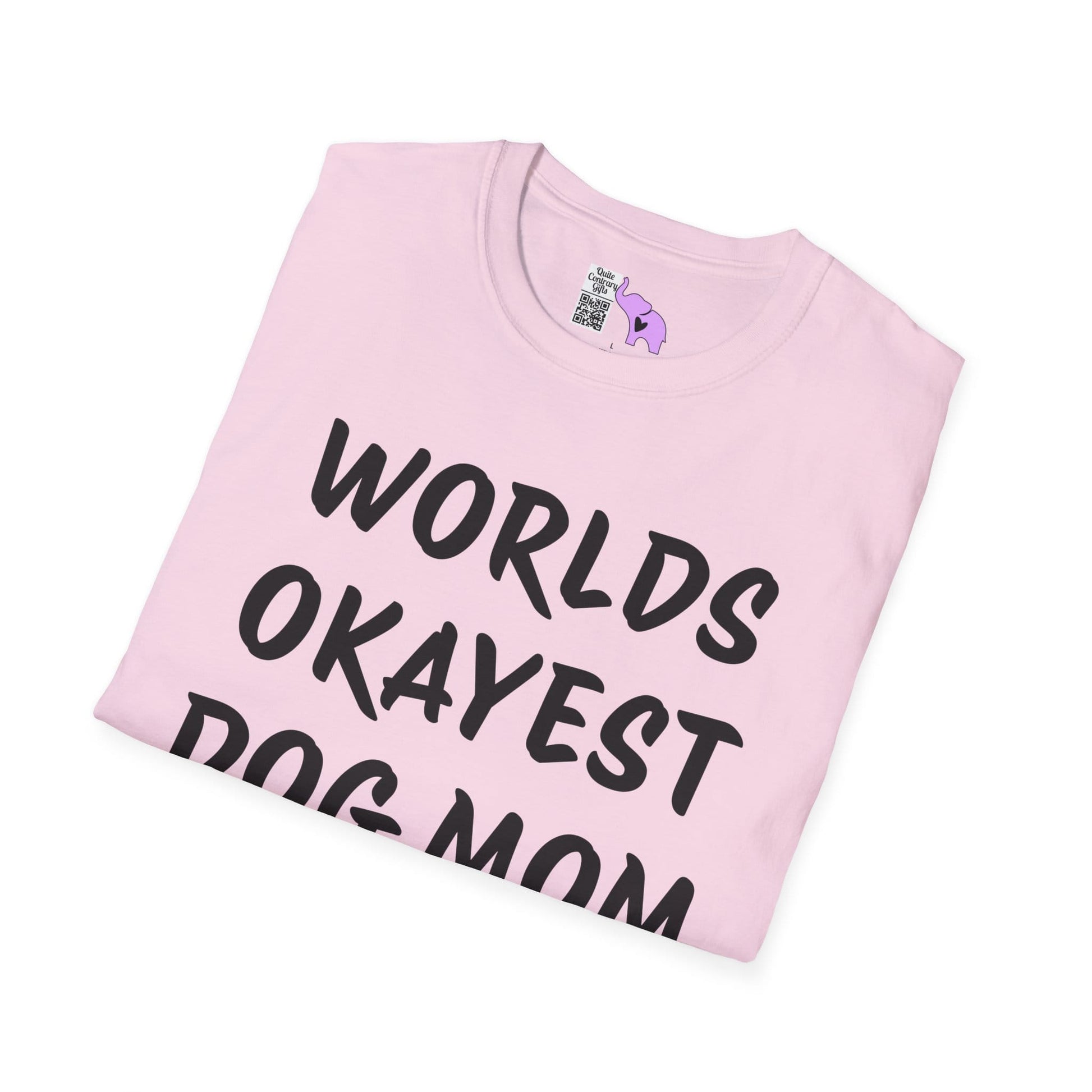 Worlds Okayest Dog Mom Adult T-shirt