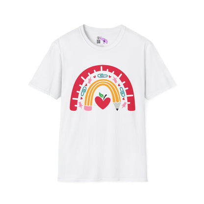 Rainbow Teacher Adult T-shirt
