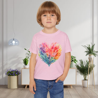 Feathery Heart Heavy Cotton™ Toddler T-shirt