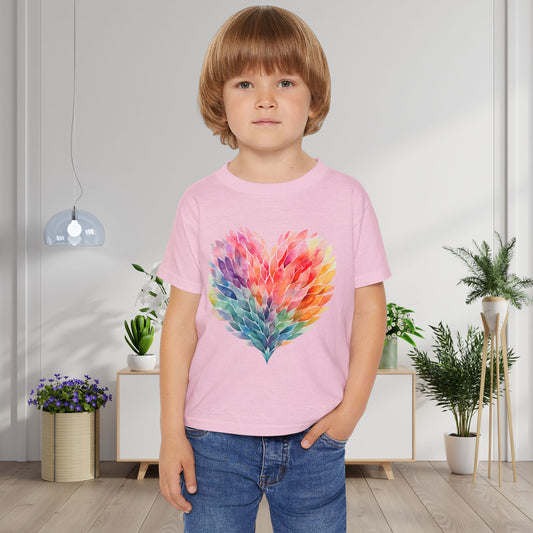 Feathery Heart Heavy Cotton™ Toddler T-shirt