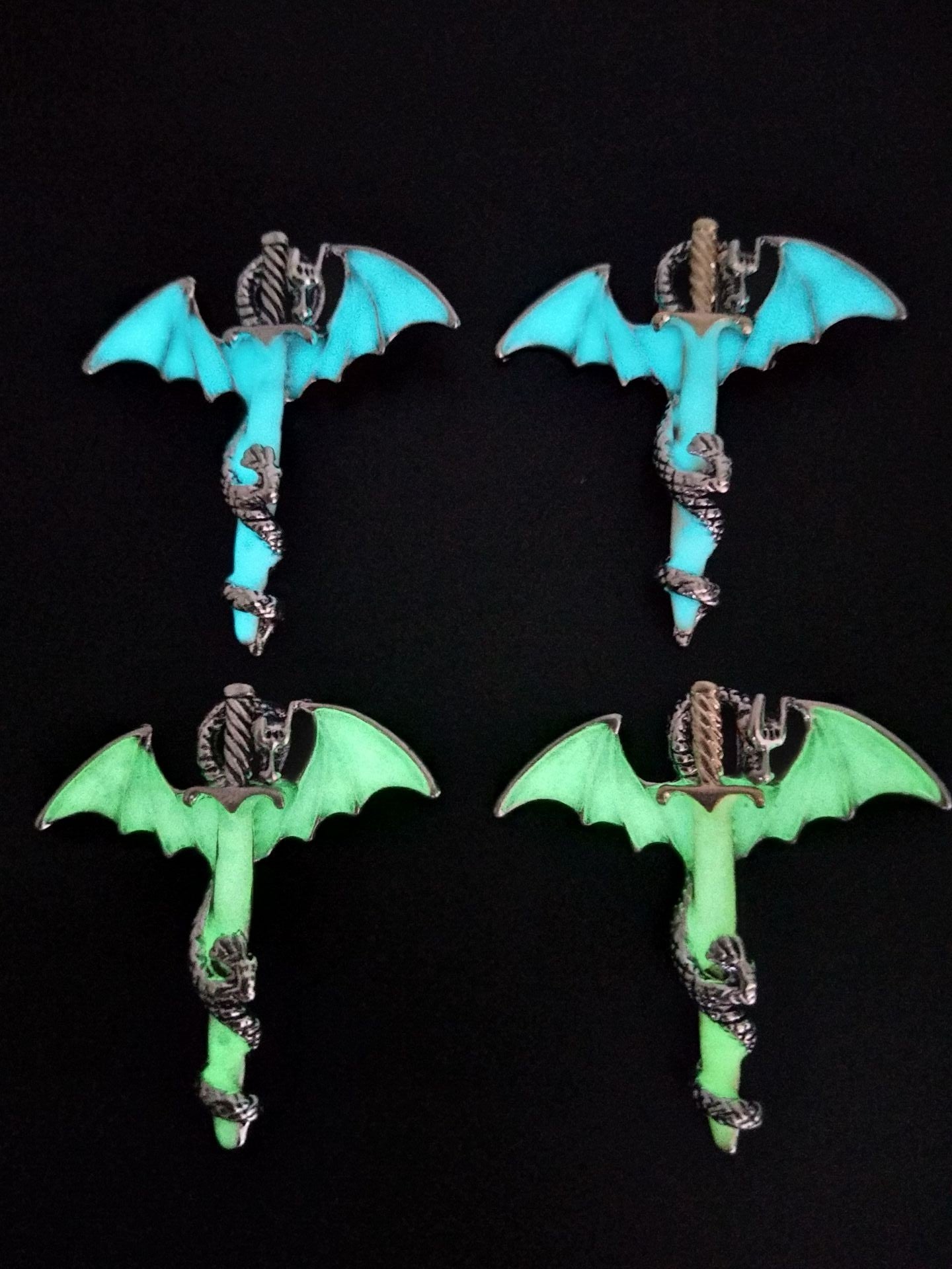Glow In The Dark Dragon Sword Necklace