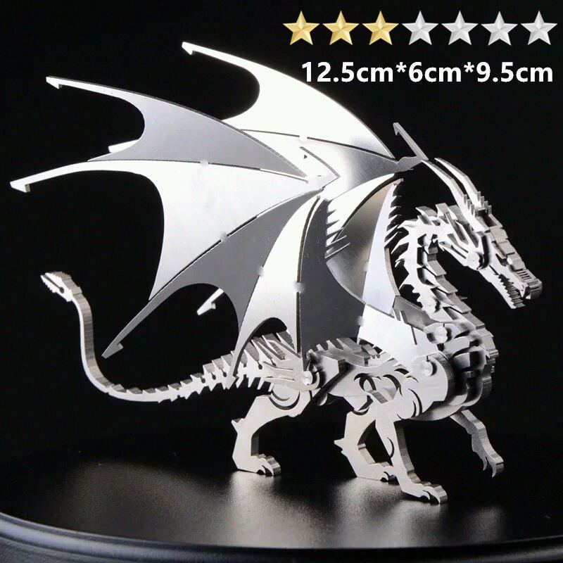 Metallic 3D puzzles: Scorpion, Ice Dragon, T-Rex, Charizard