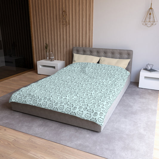 Cat Lovers Microfiber Duvet Cover