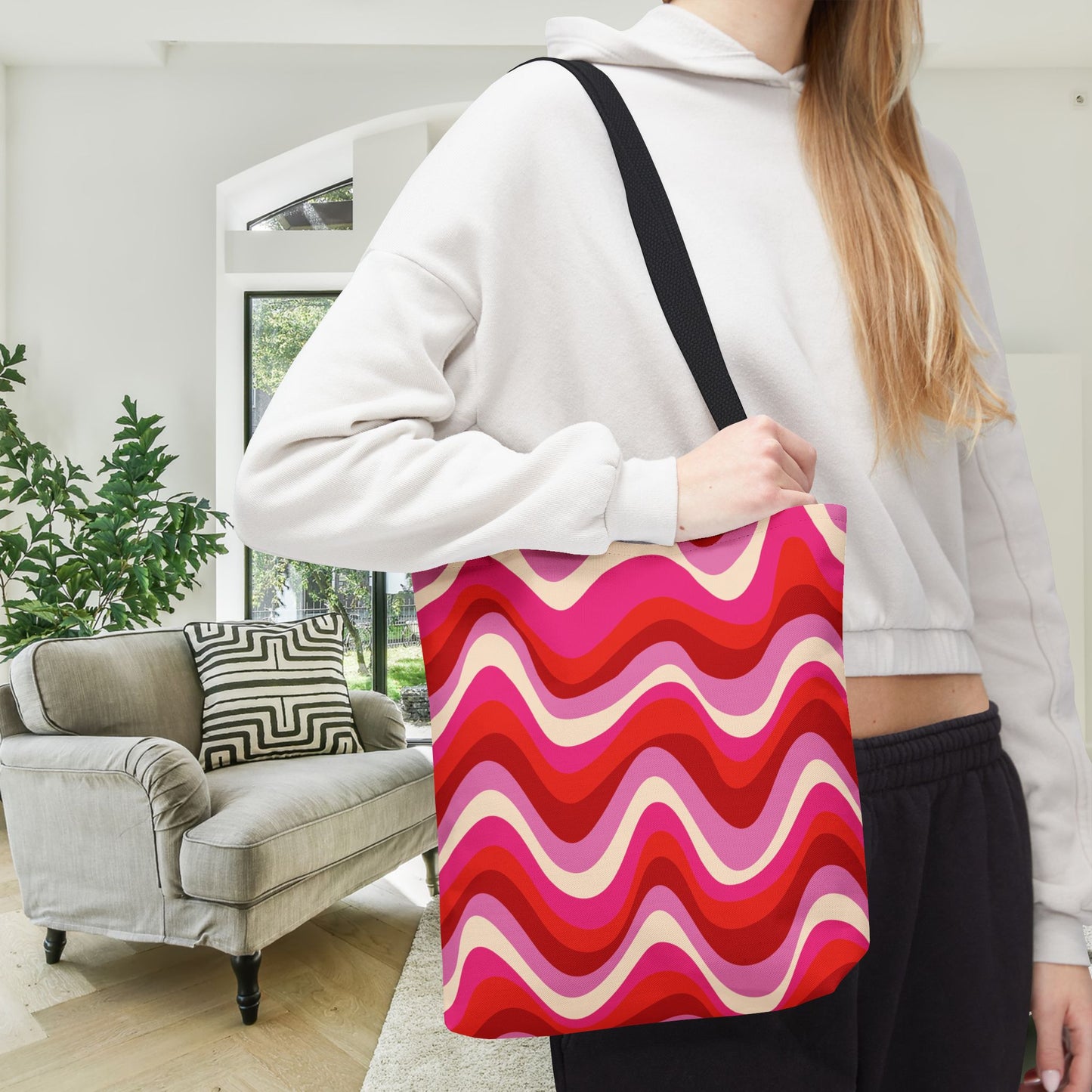 Blush Frequency Canvas Tote Bag