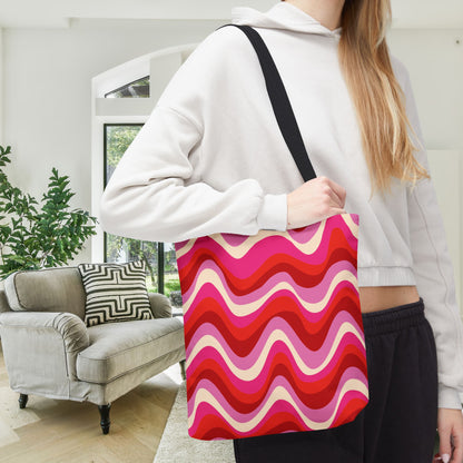 Blush Frequency Canvas Tote Bag