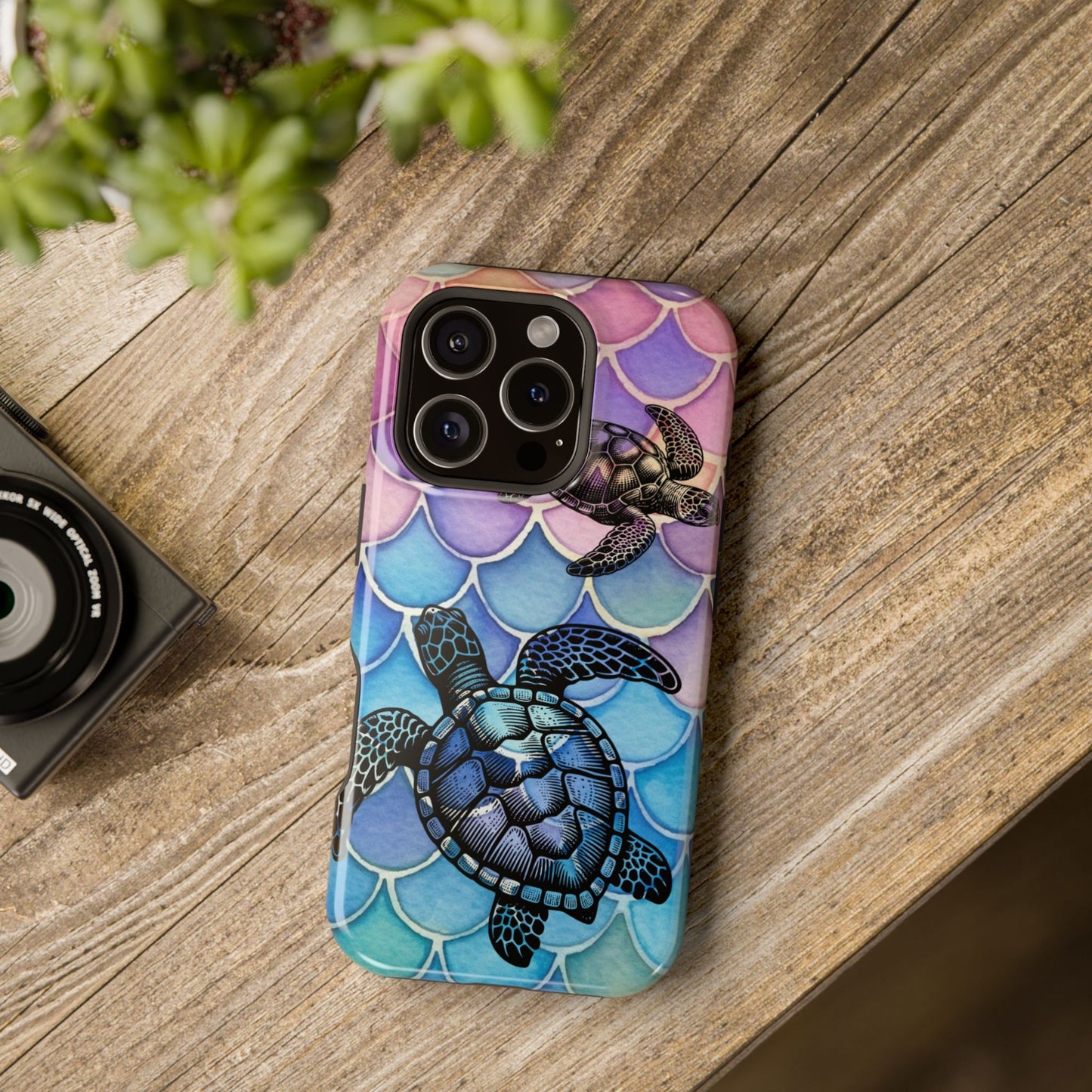 Sea Turtle Silhouette MagSafe® Compatible Tough Case for iPhone