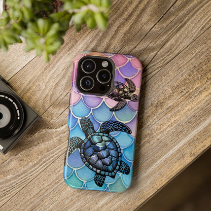 Sea Turtle Silhouette MagSafe® Compatible Tough Case for iPhone