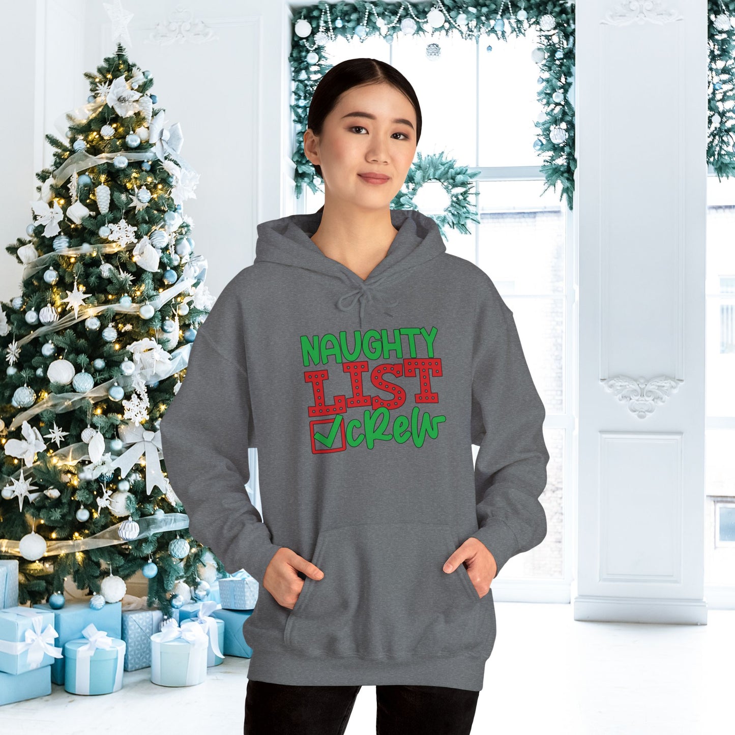 Naughty List Crew Adult Heavy Blend™ Hooded Sweatshirt