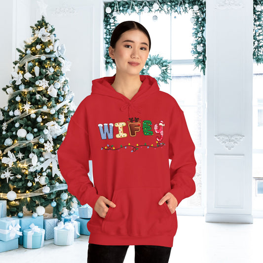 Christmas Wifey Adult Heavy Blend™ Hooded Sweatshirt