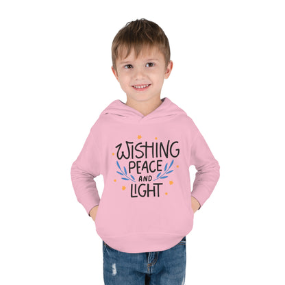 Hanukkah Wishing Peace & Light 3 Toddler Pullover Fleece Hoodie