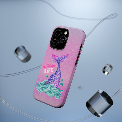 Pink Mermaid Life MagSafe® Compatible Tough Case for iPhone