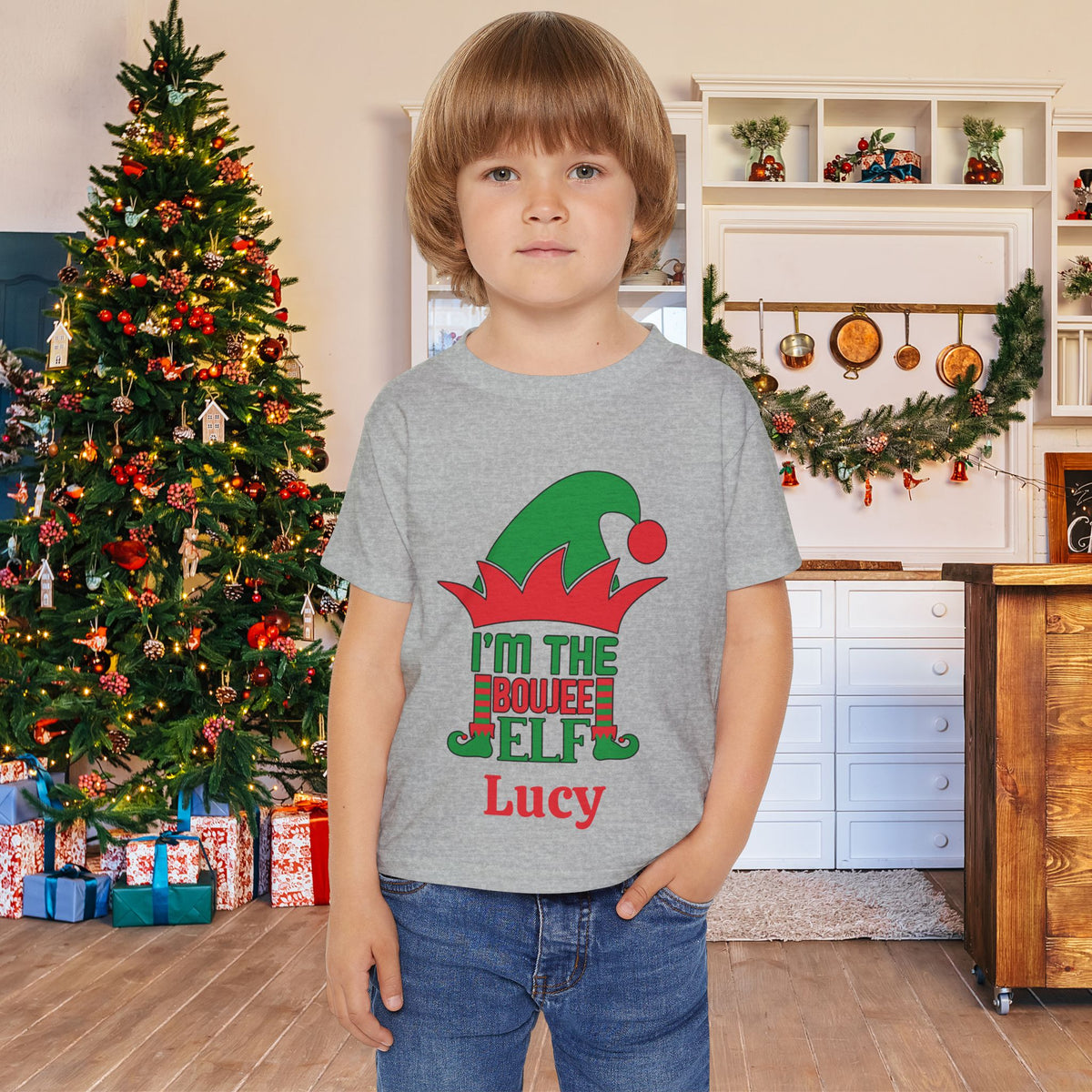I'm The Boujee Elf Personalized Heavy Cotton™ Toddler T-shirt