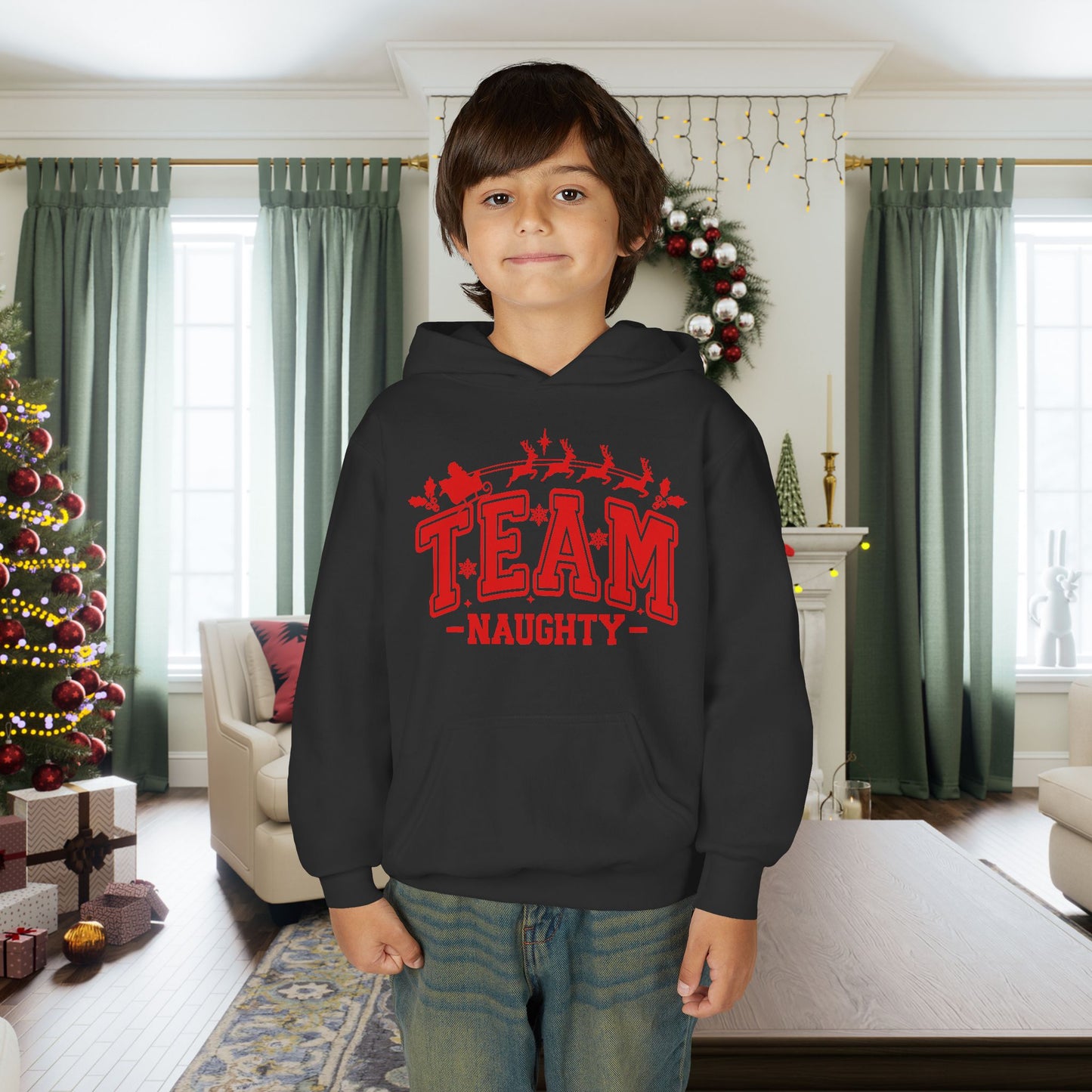 Team Naughty Youth Heavy Blend Hoodie