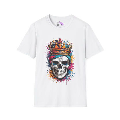 Colorful Crowned Skull Adult T-shirt
