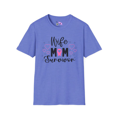 Wife Mom Survivor Adult T-shirt