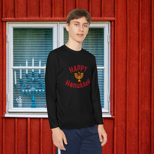 Happy Hanukkah Youth Long Sleeve Tee