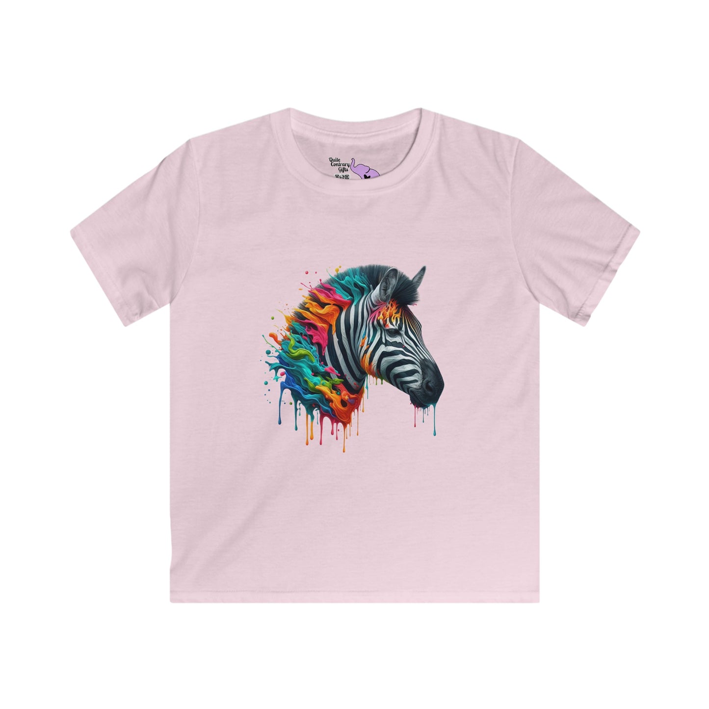 Colorful Zebra Youth Softstyle Tee