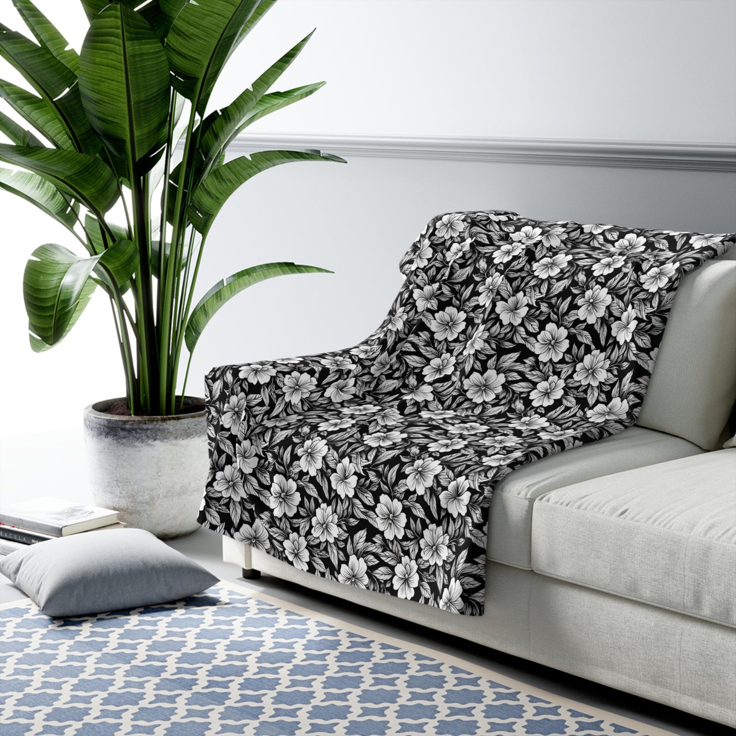 Monochrome Paradise Bloom Basic Bedding Set