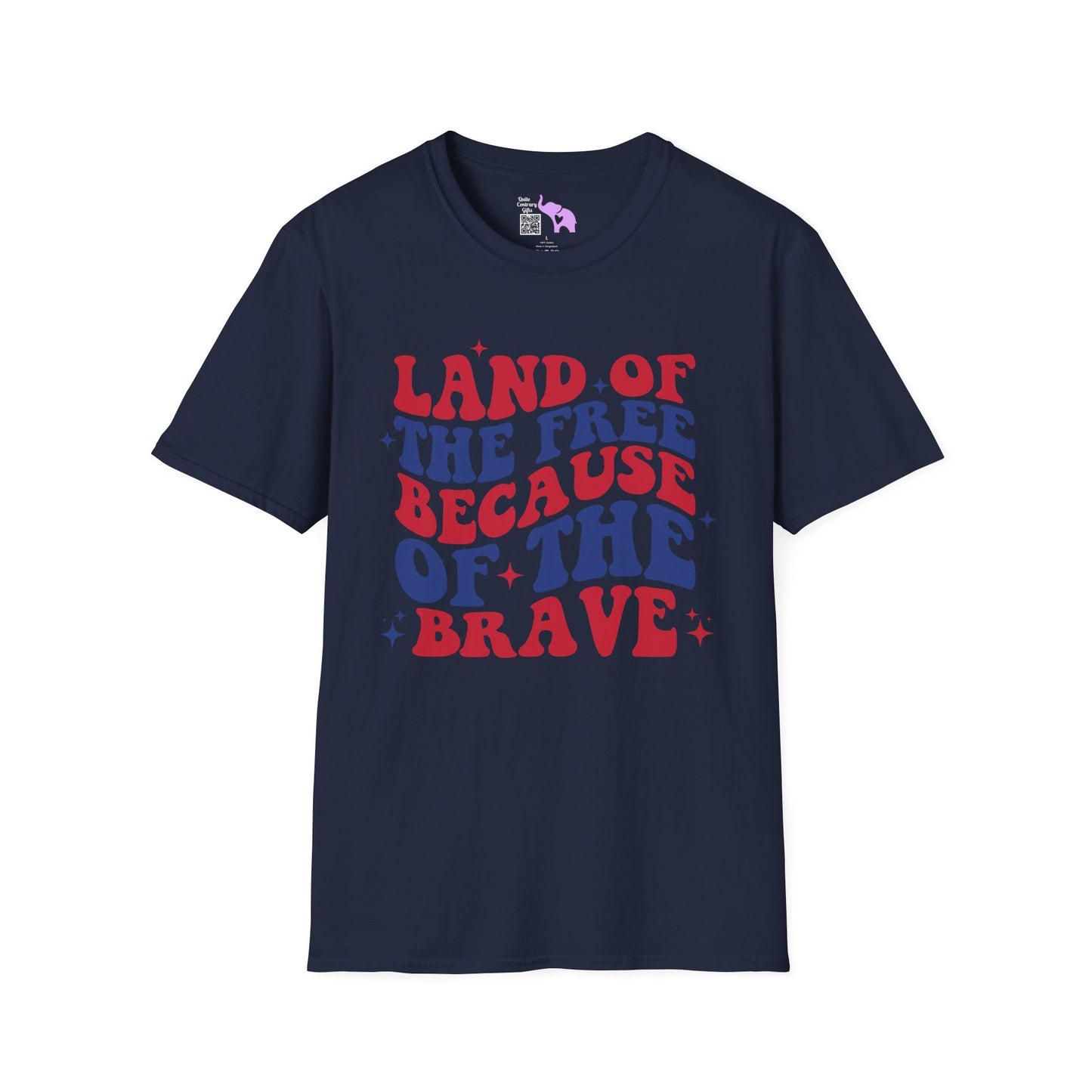 Land of the Free Because of the Brave Adult T-shirt