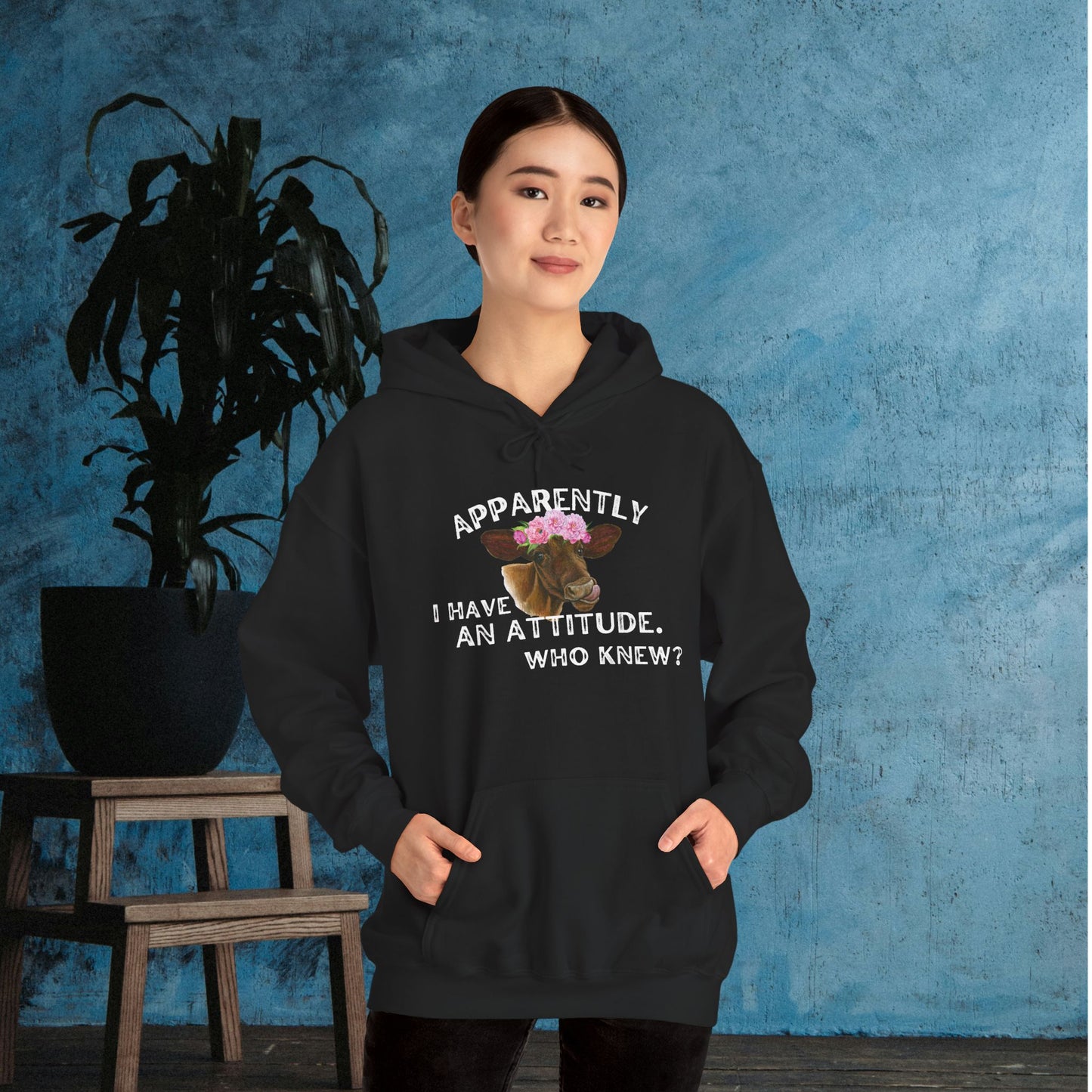 Apparently I Have An Attitude; Who Knew? Heavy Blend™ Hooded Sweatshirt