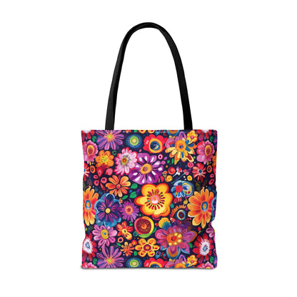 Floral Fiesta Canvas Tote Bag