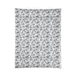 Black & White Five Petal Floral Comforter