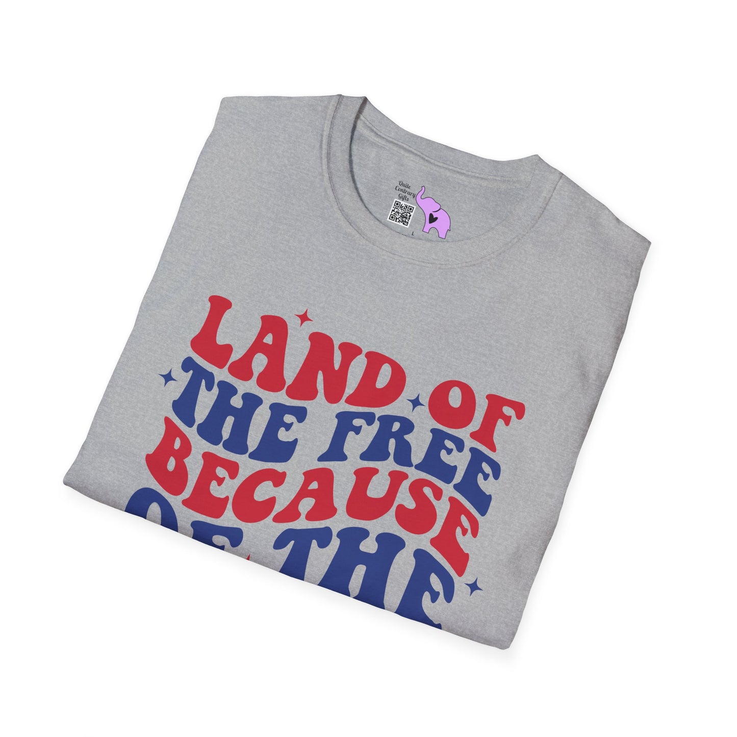 Land of the Free Because of the Brave Adult T-shirt
