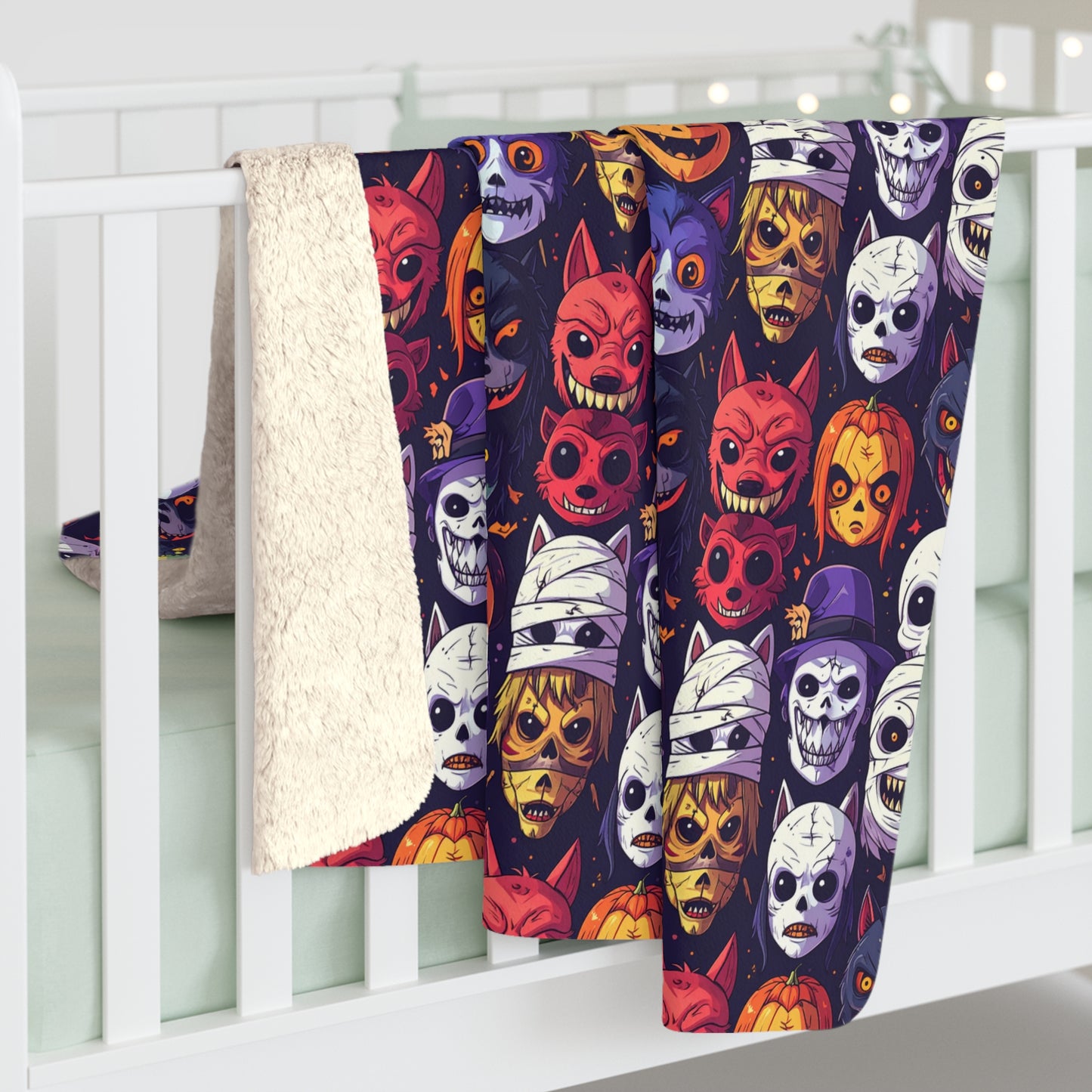 Monster Mash Up Sherpa Fleece Blanket