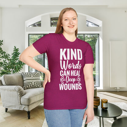 Kind Words Can Heal Deep Wounds Adult T-shirt
