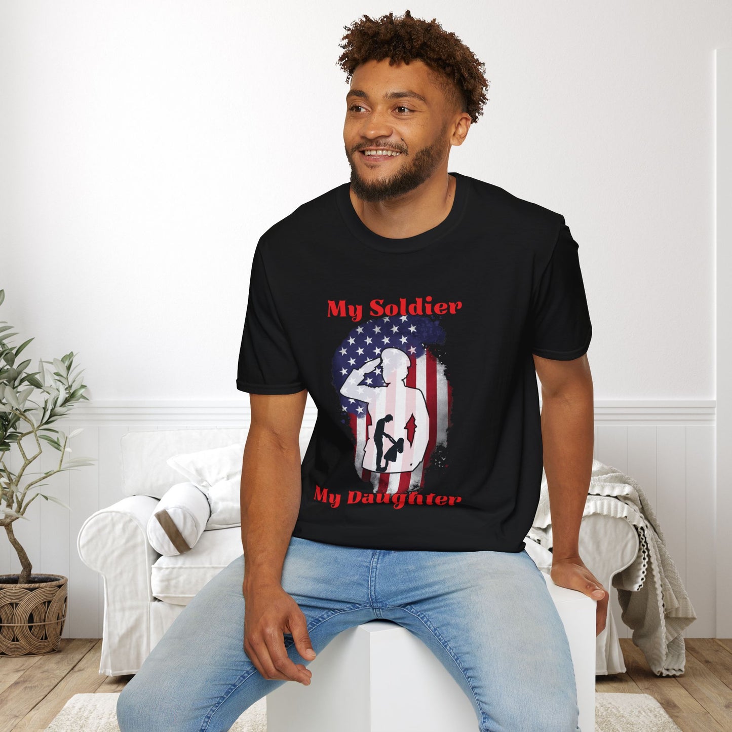 My Soldier My Daughter (Dad) Adult T-shirt