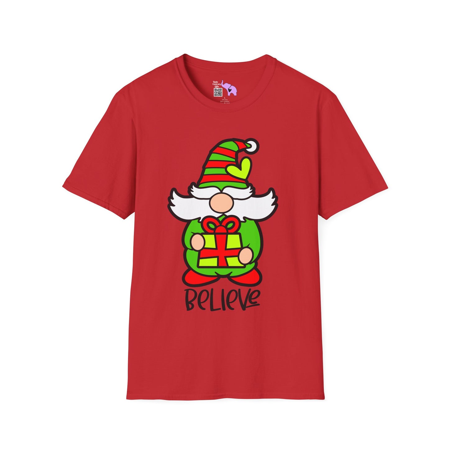 Believe Gnome Adult T-shirt