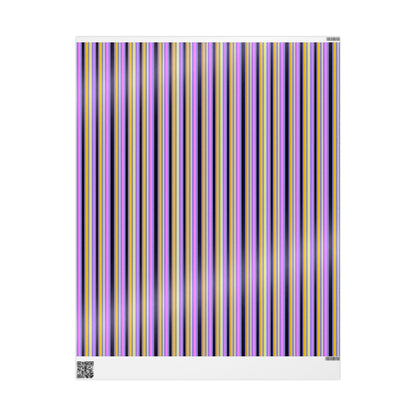 Midnight Pop Stripes Gift Wrap